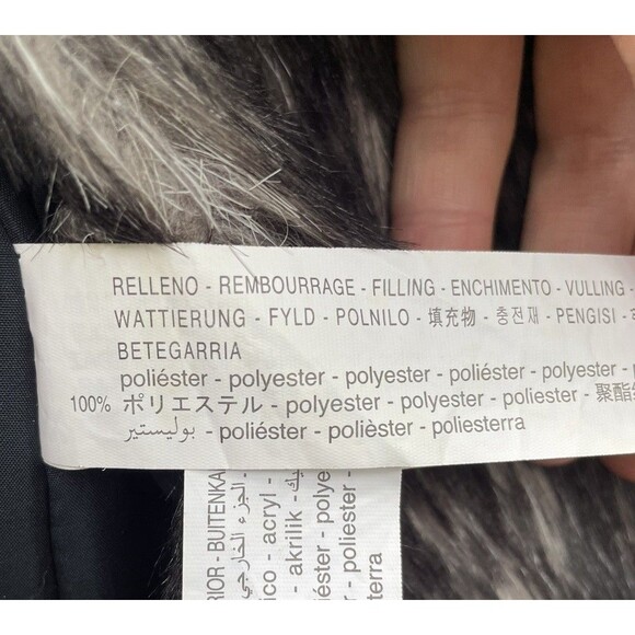 ZARA Kids Faux Fur Vest Black Gray Size 11/12 Fits Women’s Small Soft Plush Boho - Picture 11 of 12